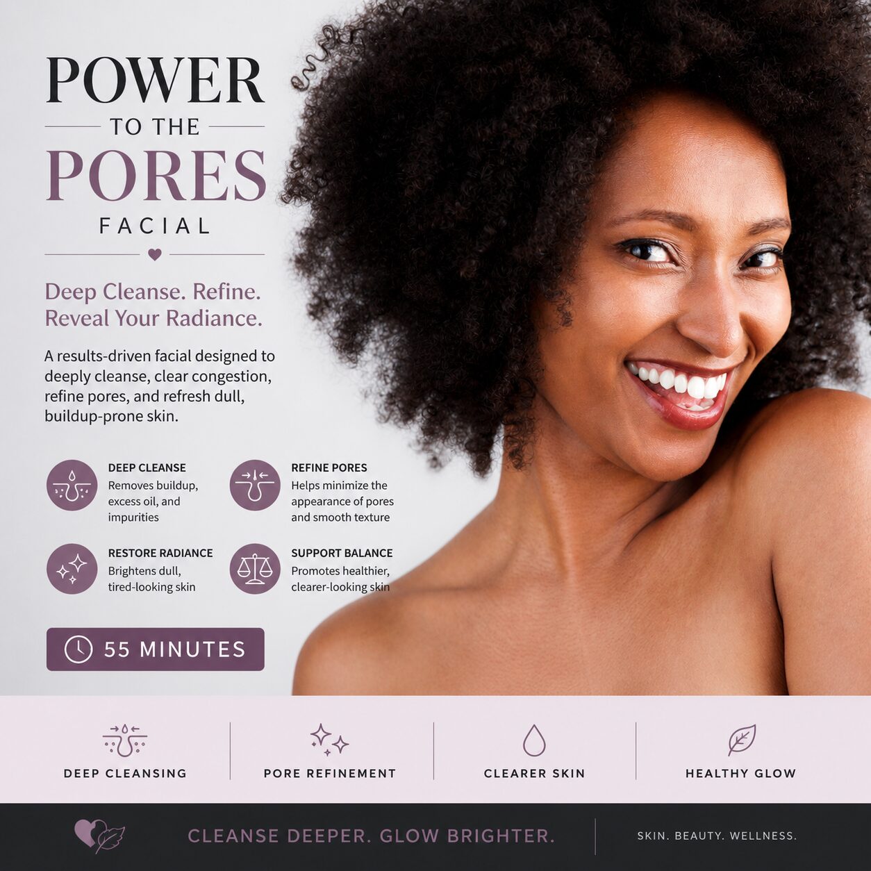 Deep pore cleansing facial in Boston winthrop spa