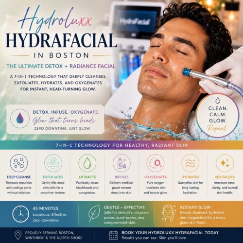 hydraluxx hydrafacial treatment for pore cleansing, exfoliating and hydrating
