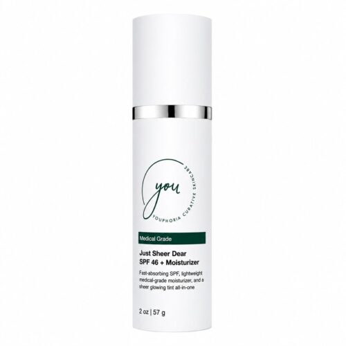 just sheer tinted 46 SPF sunscreen with sheer glow