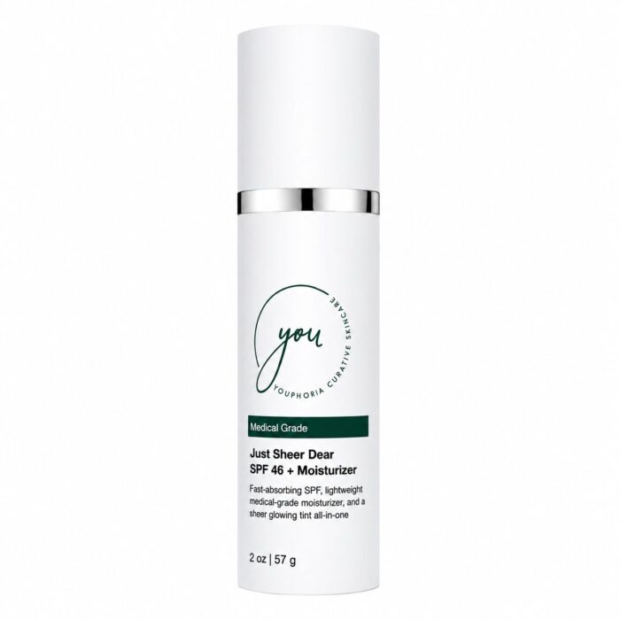 just sheer tinted 46 SPF sunscreen with sheer glow
