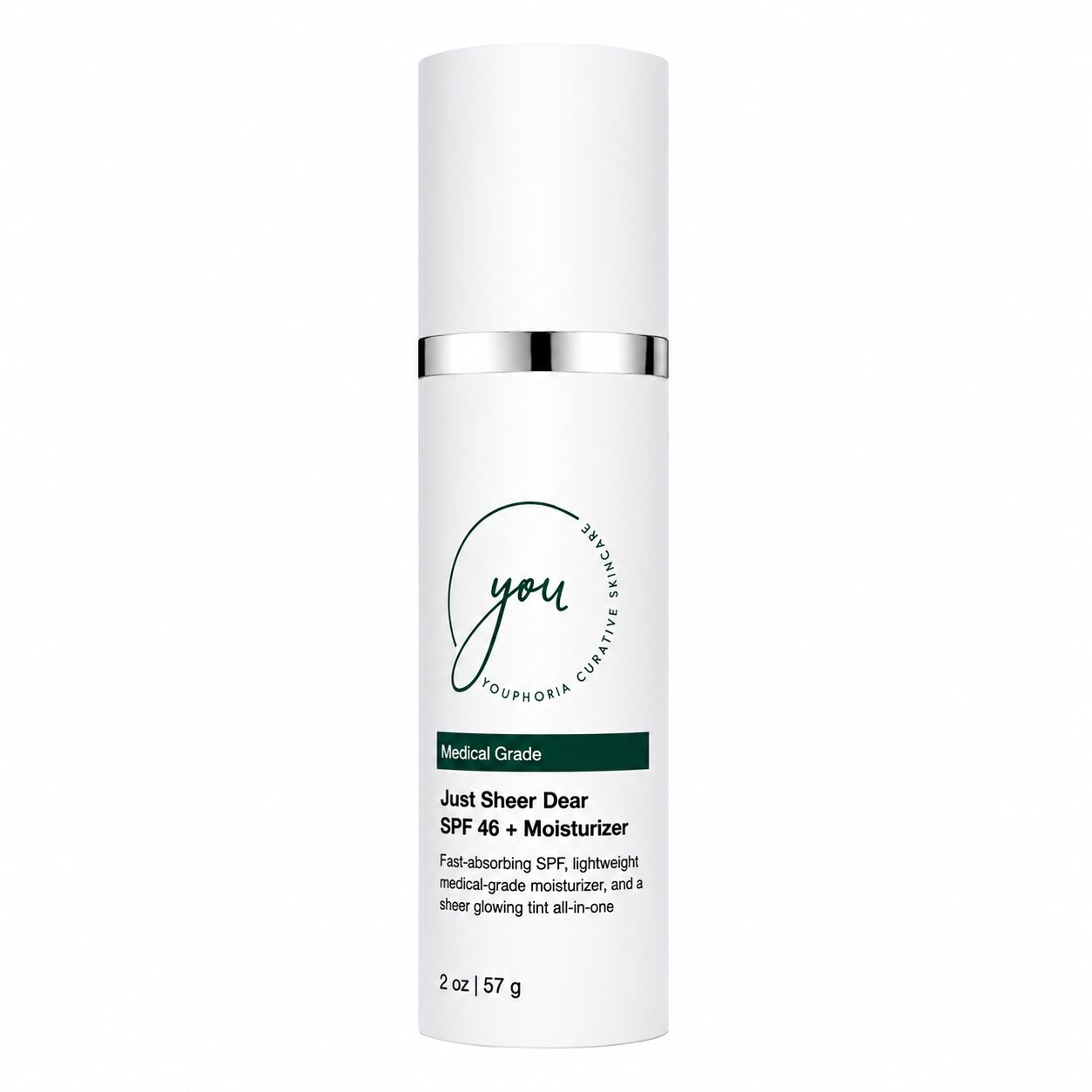 just sheer tinted 46 SPF sunscreen with sheer glow