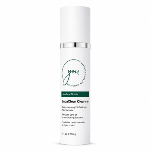 supaclear cleanser for oily and acne prone skin types. fights bacteria and helps losen blackheads