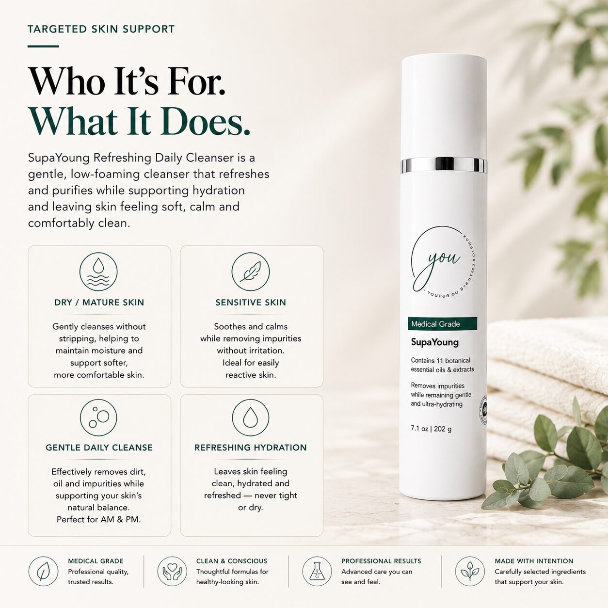 what does supayoung cleanser do?