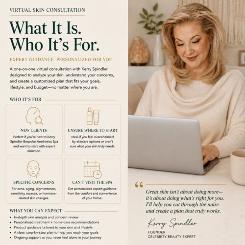 book a virtual skin consutation with expert Kerry Spindler