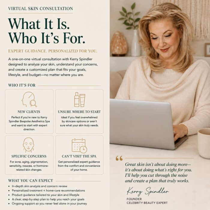 book a virtual skin consutation with expert Kerry Spindler