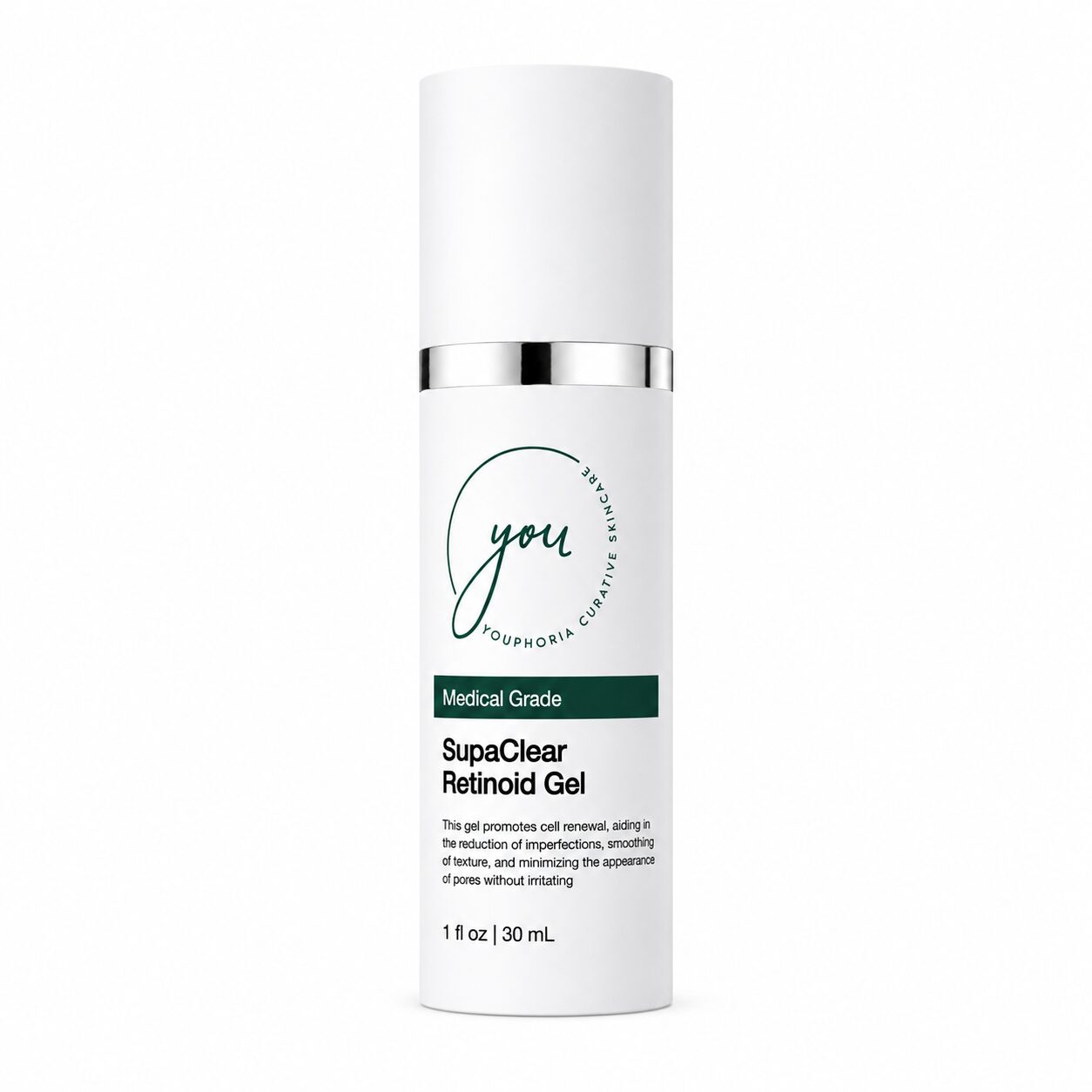 SupaClear Retinoid Gel is a lightweight retinoid treatment designed to support clearer-looking skin, refine rough texture