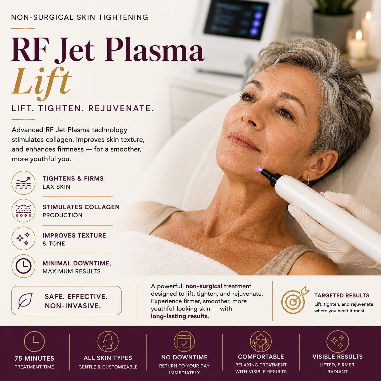 RF Jet Plasma Lift | Non-Surgical Skin Tightening