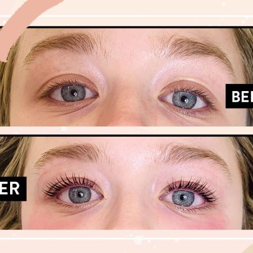 “Korean Lash Lift results showing natural lifted lashes at Kerry Spindler Bespoke Aesthetics Spa in Boston.