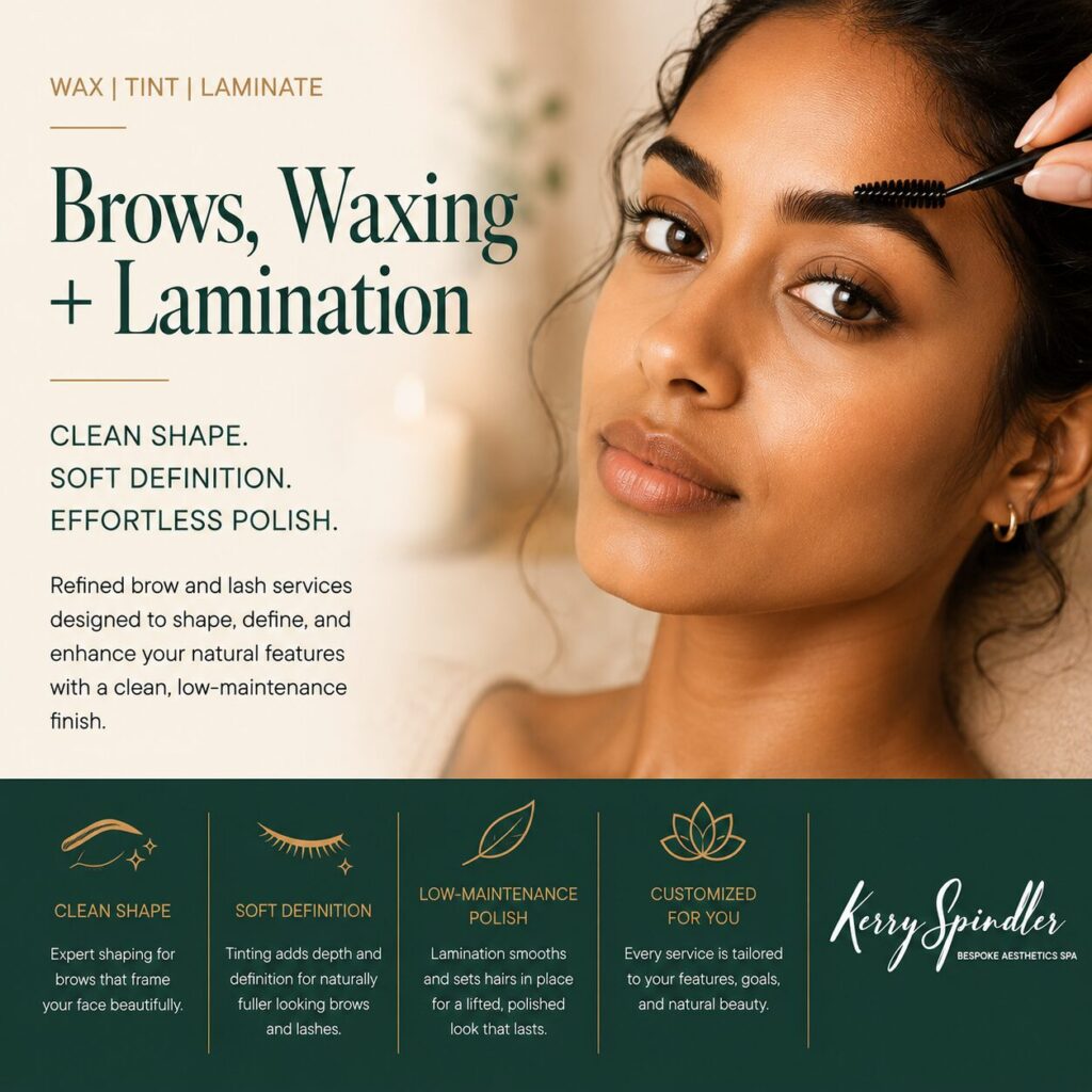 wax, tint and brow lamination services