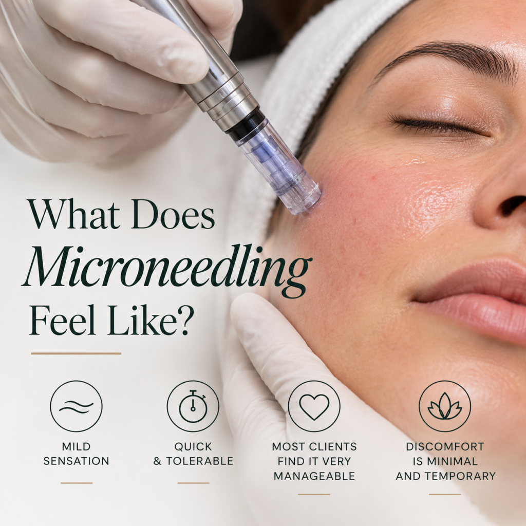 what does microneedling feel like? treatment near boston