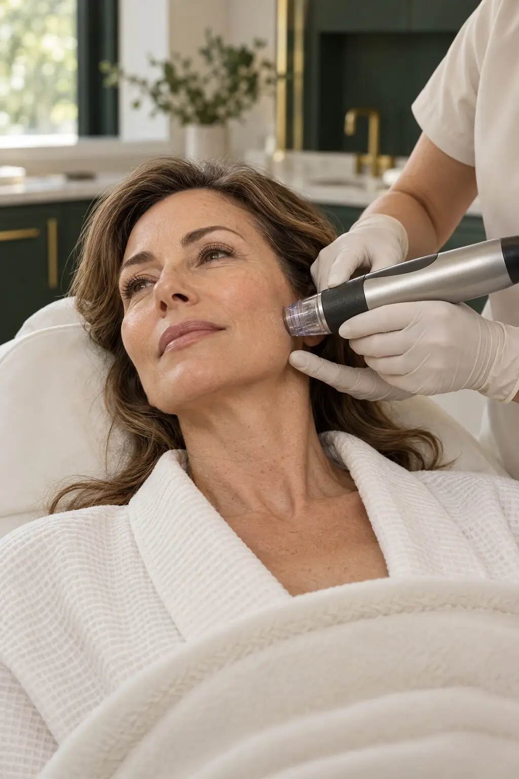 rf microneedlng near boston at Kerry Spindler Bespoke Aesthetics spa with growth factors and exesomes